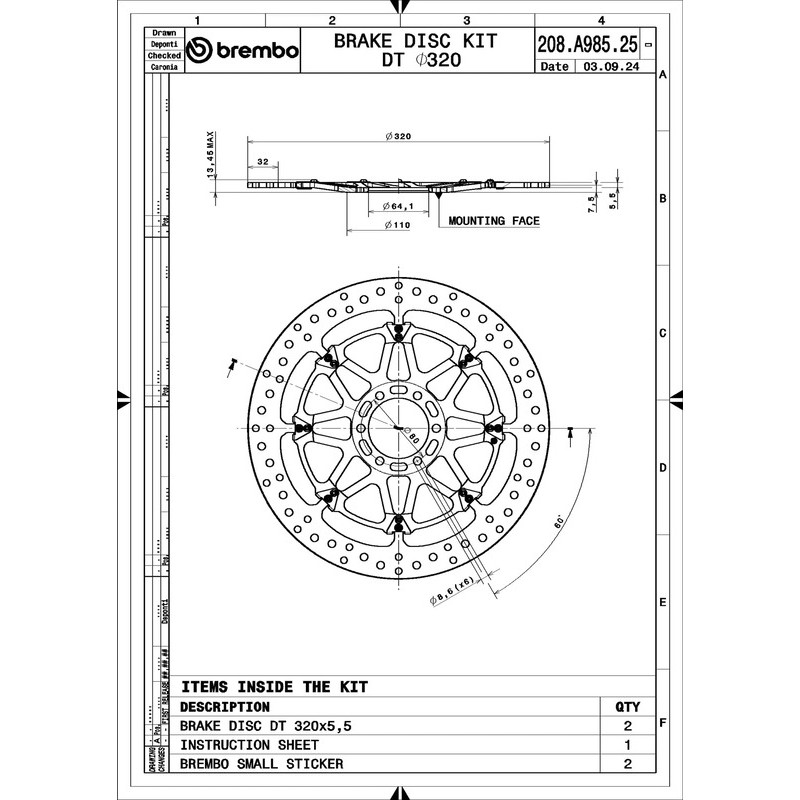 Disques de frein BREMBO UPGRADE T-Drive rond flottant - la paire