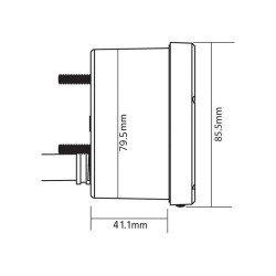 Compteur de vitesse KOSO D75 noir