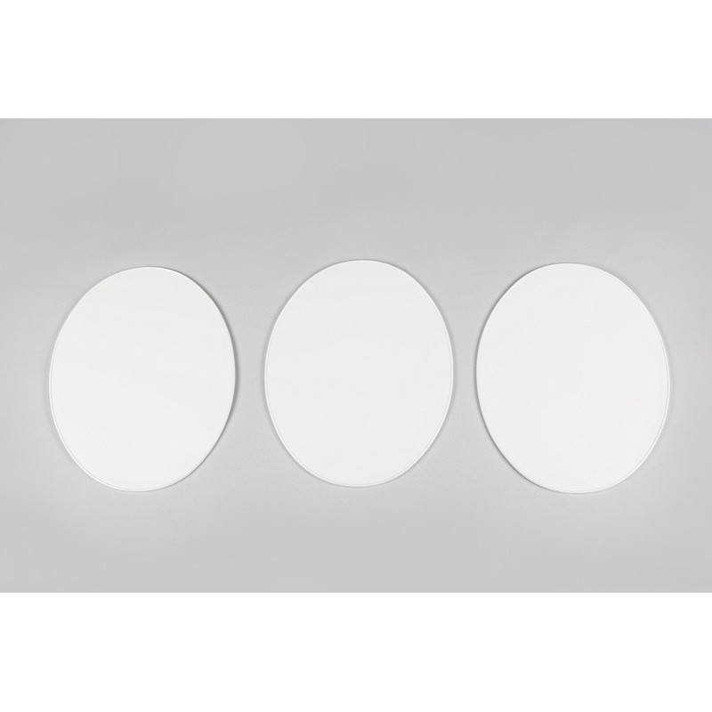 Plaque frontale ovale UFO vintage 1970 blanc 3 pièces