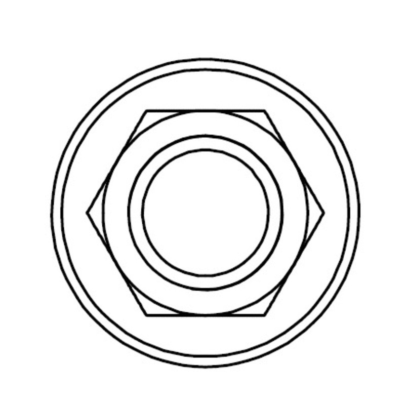 Ecrou à bride BOLT M8x1,25mm tête 12mm acier 10 pièces