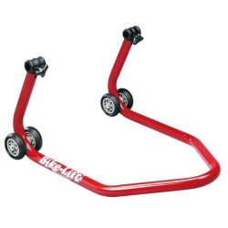 Béquille de stand arrière universelle BIKE LIFT rouge avec supports caoutchouc en "L"- RS-17