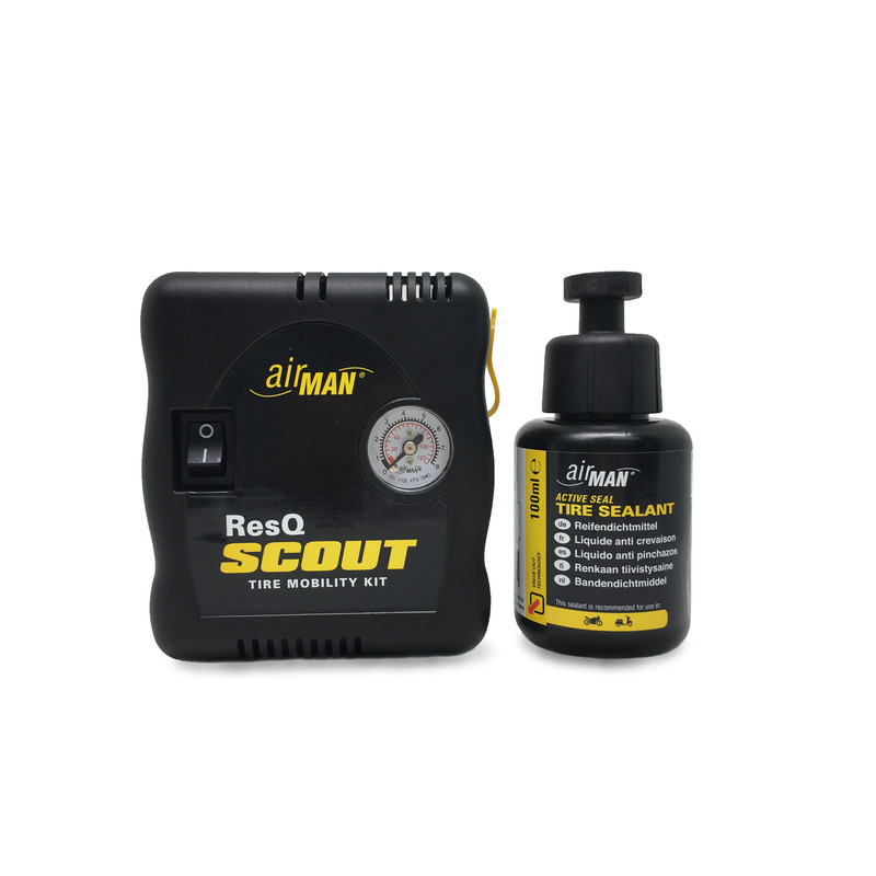 Kit mini-compresseur + bombe anticrevaison AIRMAN ResQ Scout