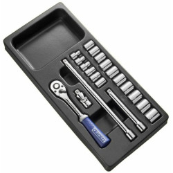 Module d'outils EXPERT douilles et cliquet 3/8'' - plateau plastique