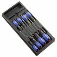 Module d'outils EXPERT 8 tournevis plats/cruciformes - plateau plastique