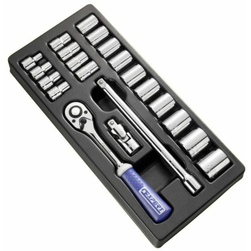 Module d'outils EXPERT douilles et cliquet 1/2'' - plateau plastique