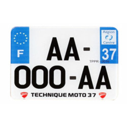 Plaques d'immatriculation PVC et fonds blancs PPI - SIV 210x130 département 03 - 10 pièces