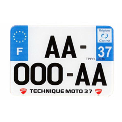 Fonds blancs PVC pour plaque d'immatriculation PPI - SIV 210x130 département 67 - 10 pièces