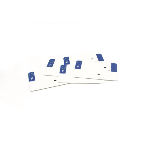 Fonds blancs PVC pour plaque d'immatriculation PPI - SIV 210x130 département 03 - 10 pièces