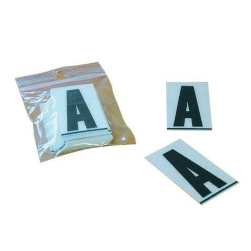 Caractère R en PVC à coller PPI 45mm pour plaques aluminium - 50 pièces