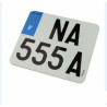 Plaques d'immatriculation aluminium PPI pré-percées - Type F 210x130 pour scooters - 10 pièces