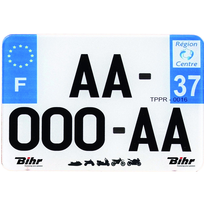 Plaques d'immatriculation PVC et fonds blancs PPI - SIV 210x130 département 971 - 10 pièces