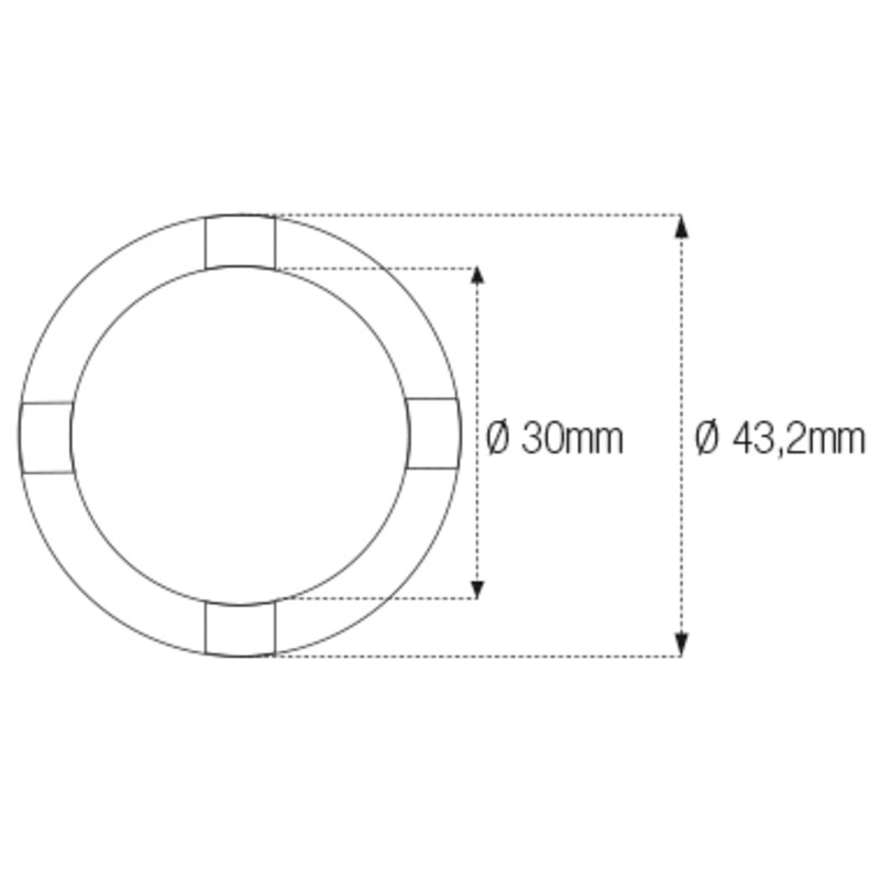 Douille à créneaux JMP pour bras oscillant/chassis Øint.30mm/Øext.43,2mm 4 crans Suzuki