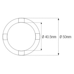 Douille à créneaux JMP pour bras oscillant/chassis Øint.40,5mm/Øext.50mm 4 crans Honda