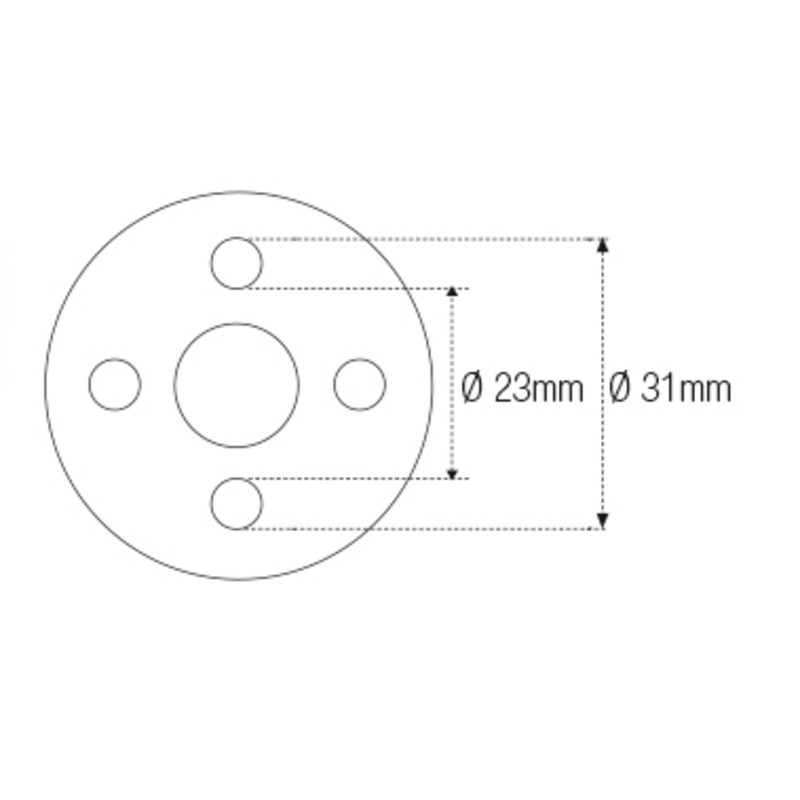 Douille à créneaux JMP pour colonne de direction Øint.23mm/Øext.31mm 4 crans Ducati
