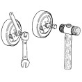 Arrache-volant d'allumage BUZZETTI M26x1 filetage extérieur/pas à droite