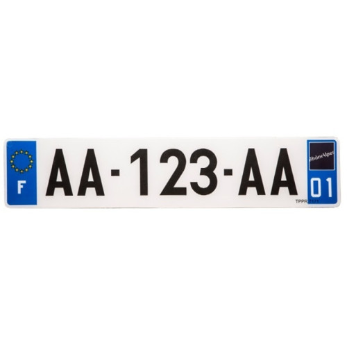 Plaques d'immatriculation PVC PPI - SIV 520x110 département 16 - 10 pièces