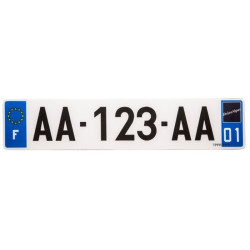 Plaques d'immatriculation PVC PPI - SIV 520x110 département 16 - 10 pièces