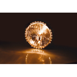 Phare SHIN YO Reno 2 7" chrome verre clair