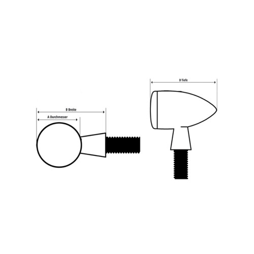 Feu arrière à LED corps chromé verre transparent
