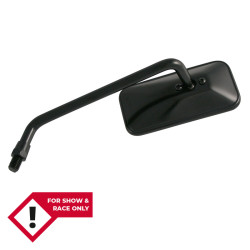 SHIN YO Chopper mirror, long, rectangular, black, left