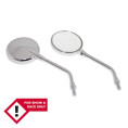SHIN YO Mini handlebar mirror, chrome