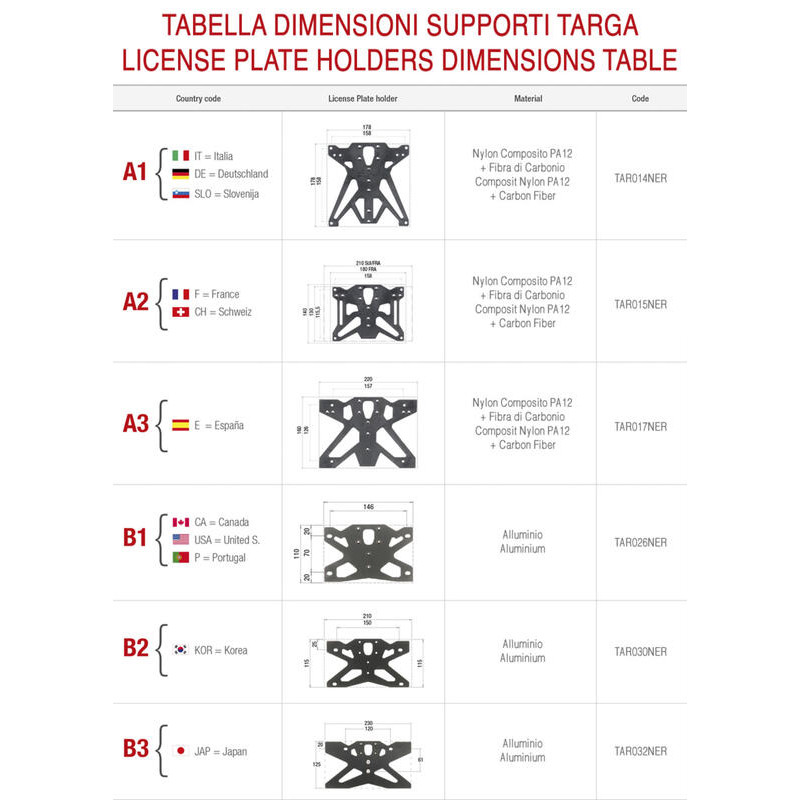 Support de plaque ajustable LIGHTECH