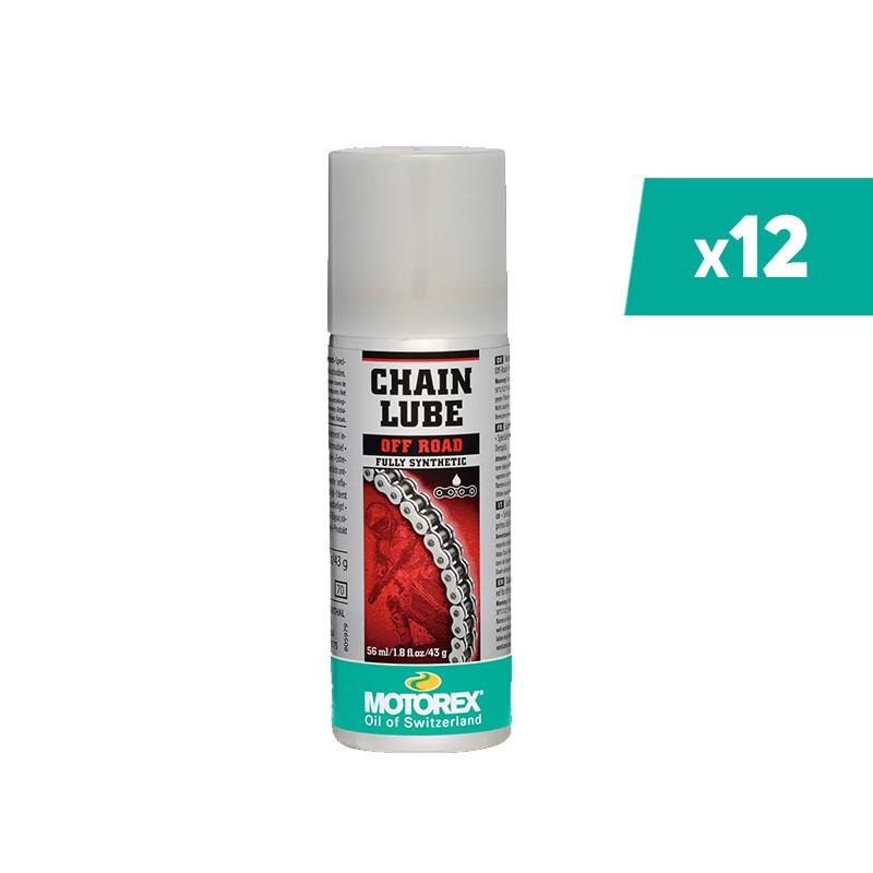 Lubrifiant chaîne MOTOREX Chainlube Off-Road - spray 56ml x12