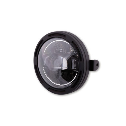 HIGHSIDER pro 5 3/4 inch LED headlight FRAME-R2 TYPE 10, black, side mount