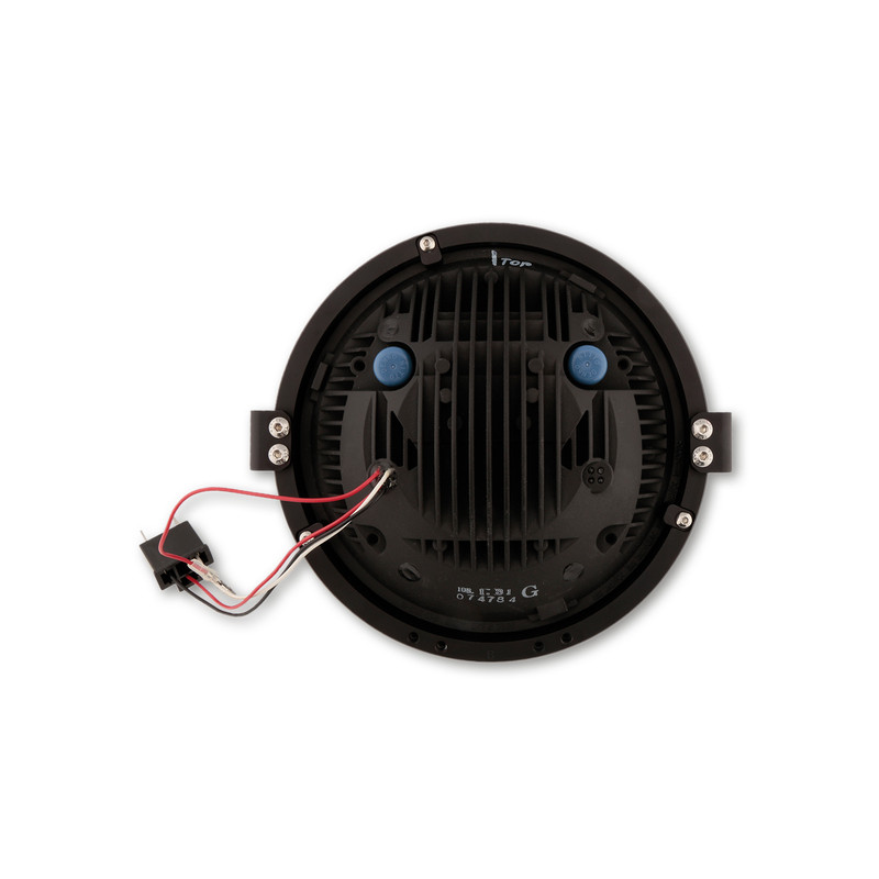 HIGHSIDER pro 7 inch LED headlight FRAME-R1 TYPE 8, black, smoked reflector, side mount