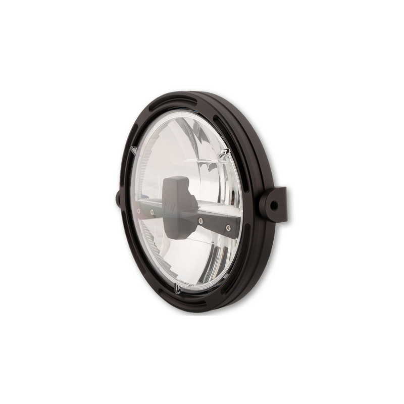 HIGHSIDER pro 7 inch LED headlight FRAME-R1 TYPE 3, black, side mount