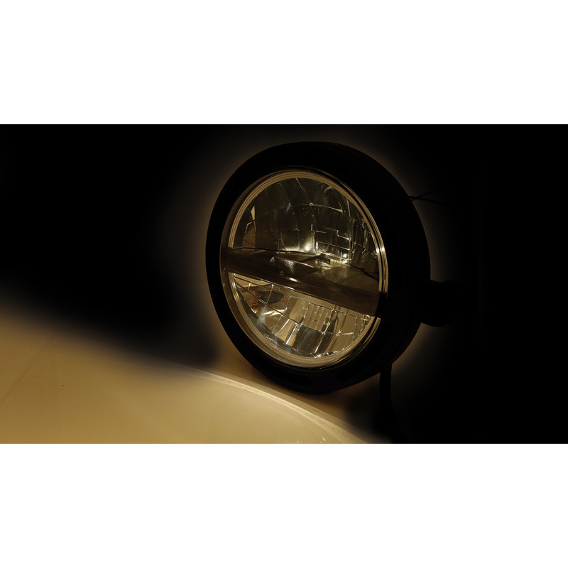 HIGHSIDER pro 5 3/4 inch LED headlight FRAME-R2 TYPE 5, black, side mount