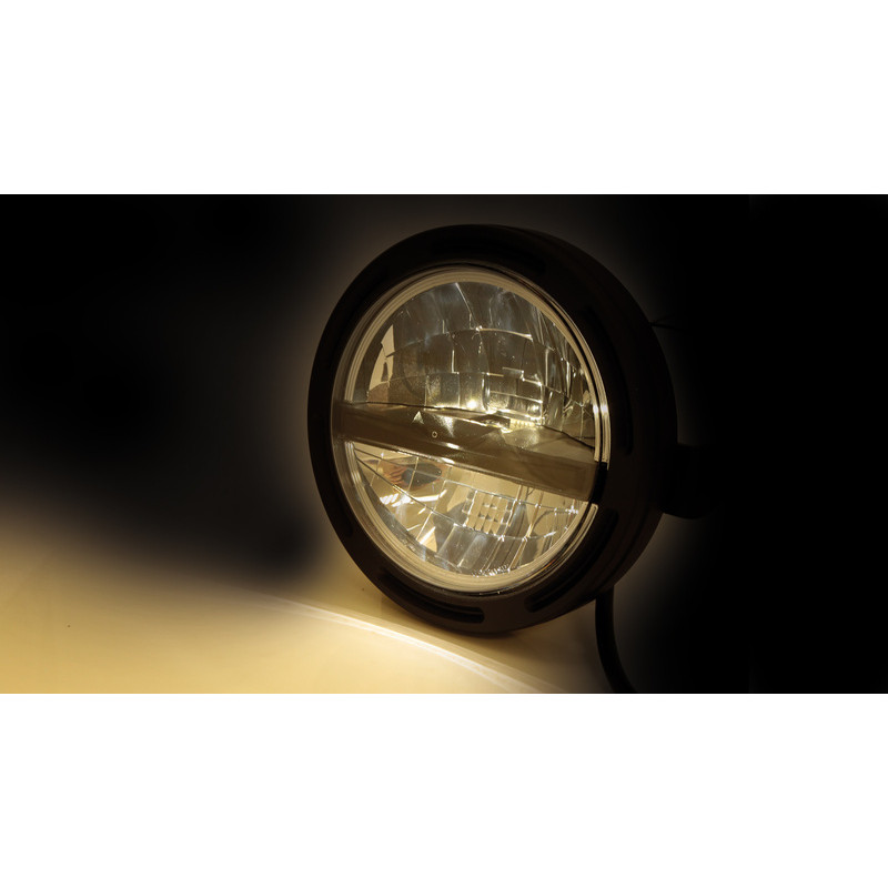 HIGHSIDER pro 5 3/4 inch LED headlight FRAME-R2 TYPE 5, black, side mount