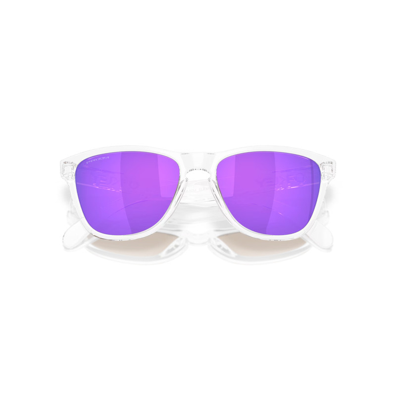 Lunettes de soleil OAKLEY Frogskins S Polished Clear - verres Prizm Violet