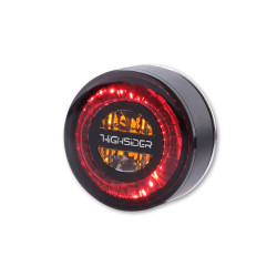 Feu arrière/clignotant LED HIGHSIDER pro Rocket Module 3en1 homologué - verre fumé - la paire