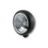 HIGHSIDER pro 5 3/4 inch LED headlight PECOS TYPE 5, matt black, black lens, bottom mount