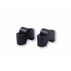 Réhausses de pontet de guidon LSL Ø22,2mm +25mm noir