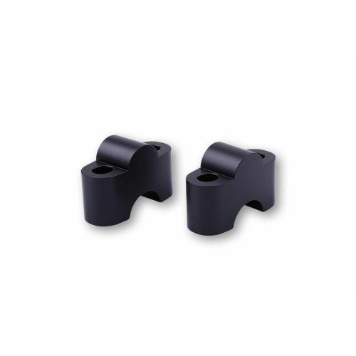 Réhausses de pontet de guidon LSL Ø22,2mm +25mm noir