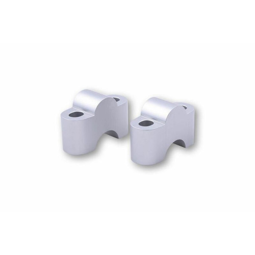 Réhausses de pontet de guidon LSL Ø22,2mm +25mm argent