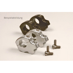 PONTETS DÉCALÉS ET RÉHAUSSEURS LSL ARGENTÉ 16/25MM, POUR DUCATI AVEC GUIDON Ø28,6MM