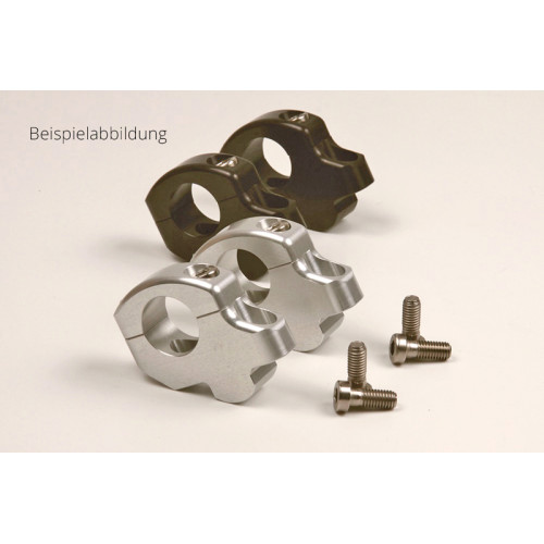 PONTETS DÉCALÉS ET RÉHAUSSEURS LSL ARGENTÉ 16/25MM, POUR DUCATI AVEC GUIDON Ø28,6MM