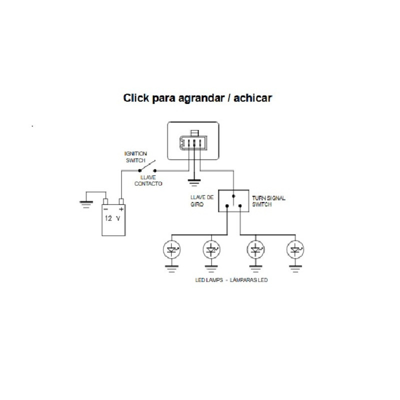 Centrale de clignotants électronique DZE 2 X 3W + 0.25W