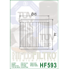 Filtre à huile HIFLOFILTRO - HF593