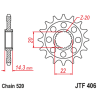 Pignon JT SPROCKETS acier anti-bruit 406 - 520