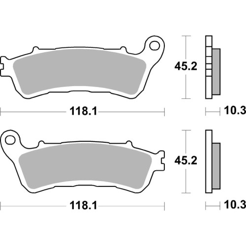 Plaquettes de frein BREMBO métal fritté - 07HO66SP