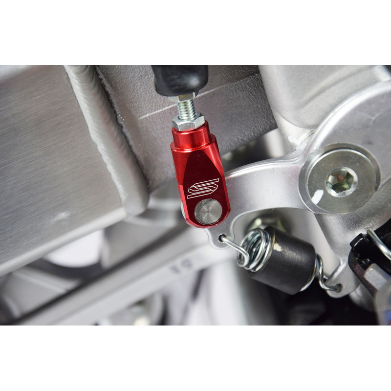 Chape de réglage de frein arrière SCAR alu rouge