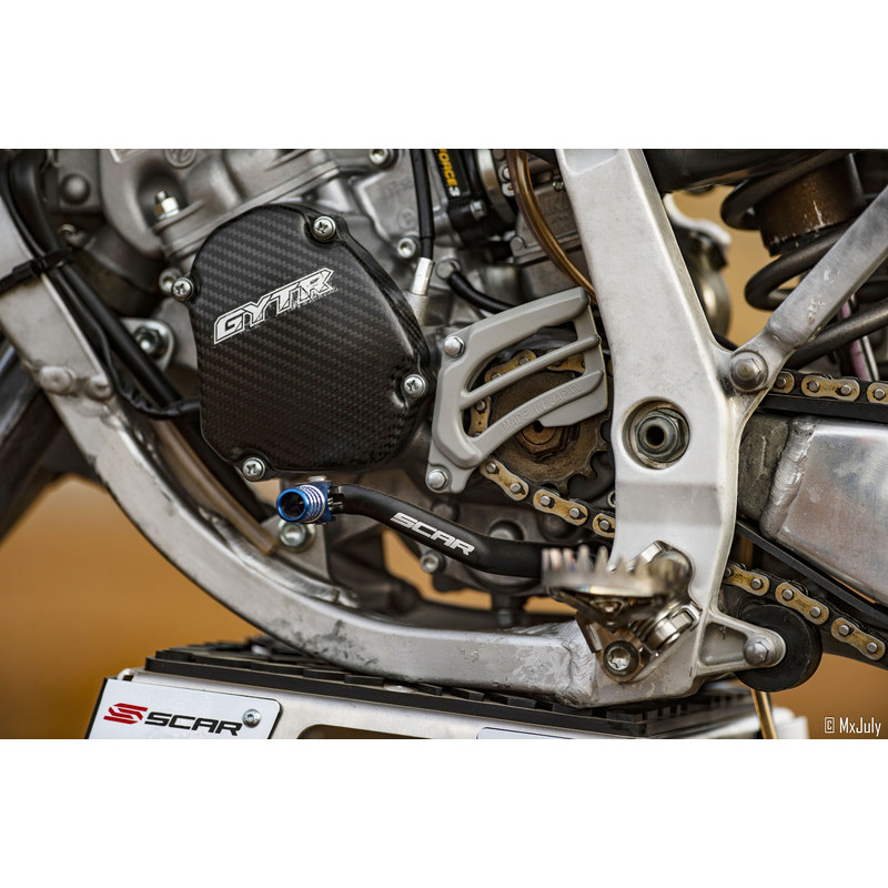 Sélecteur de vitesse SCAR noir mat/embout bleu