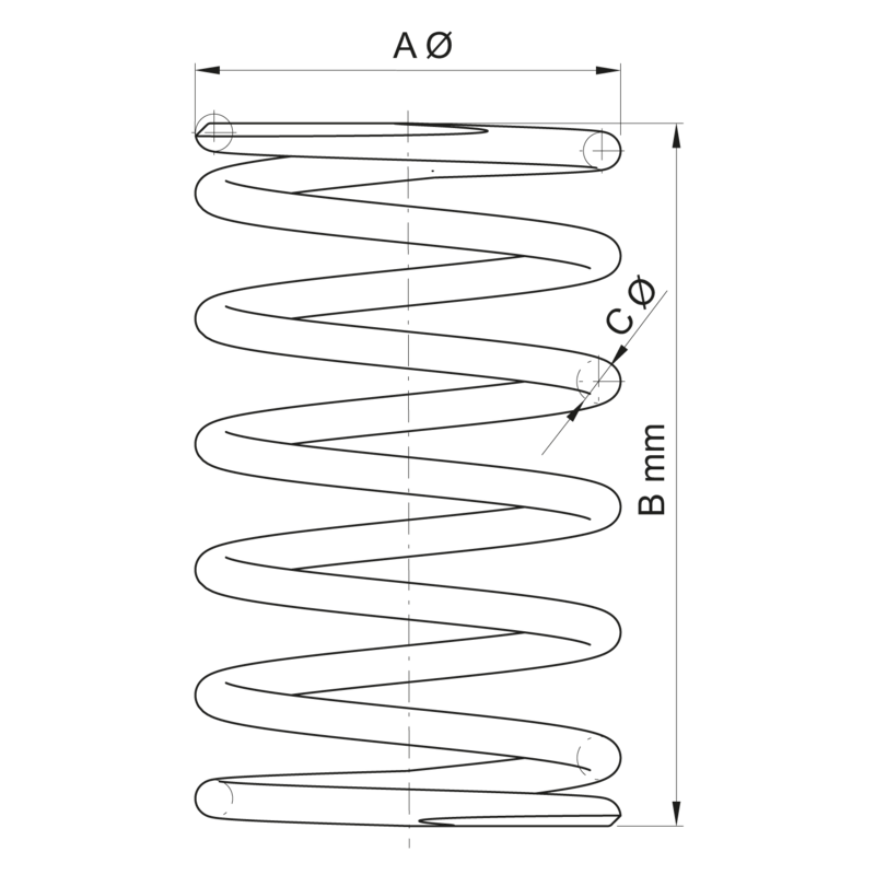 Ressort de variateur MALOSSI ø extérieur 58,70x75 mm - ø fil 5 mm - K 13,2