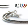 Durite de frein Aviation SPEEDBRAKES carbone/raccord rouge