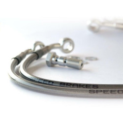 Durite de frein Aviation SPEEDBRAKES carbone/raccord or