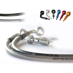 Durite de frein Aviation SPEEDBRAKES inox/raccord rouge